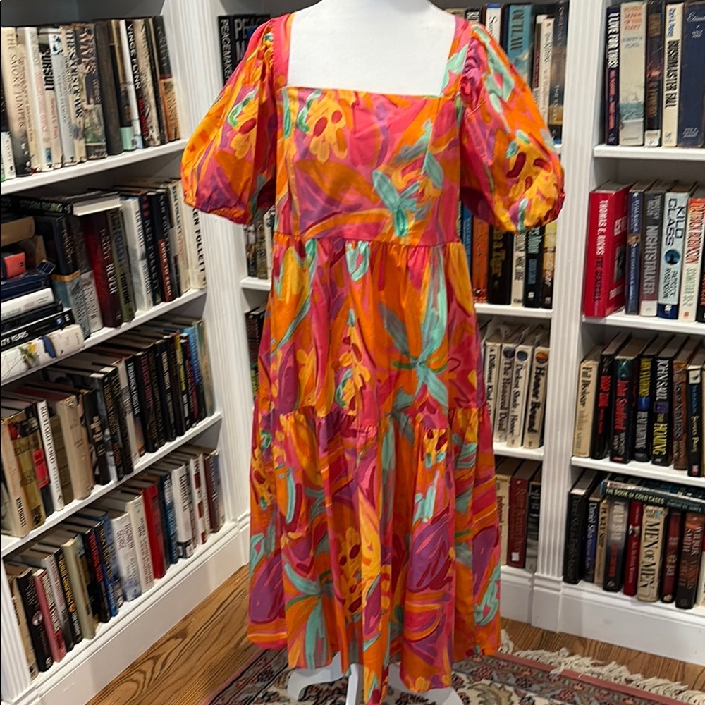 Vibrant Multicolor Floral party Dress